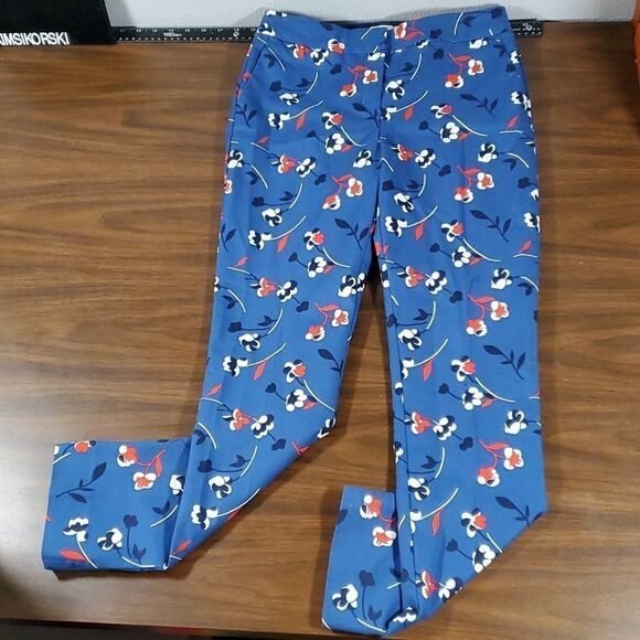 BODEN Hampshire 3/4 Length Floral Flower Print‎ Trousers Pants Sz 6 Regular 6R - Picture 2 of 12